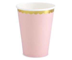 PartyDeco KPP16-081J-EU1 gobelet jetable 6 pièces 220 ml Papier Rose