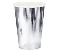 PartyDeco KPP35-018-EU1 gobelet jetable 6 pièces 220 ml Papier Argenté