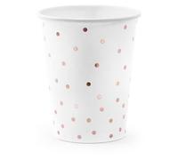 PartyDeco KPP53-008-EU1 gobelet jetable 6 pièces 260 ml Papier Blanc