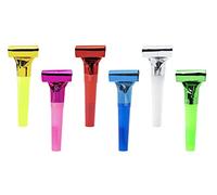 PartyDeco Lot de 6 onglets Sifflets Couleurs assorties pour fêtes et anniversaires
