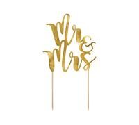 PartyDeco Pick Mr&Mrs Mariés pour Gâteau
