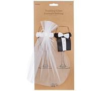 PartyDeco UK-karton - Set de 2 Couvre-Verres - Tenues de mariés