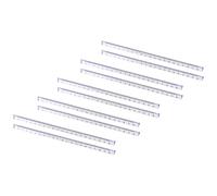 PartyKindom 10 Pièces Règle Graduée en Plastique Transparente 20cm pour Étudiants, Résistante à L'usure, Facile à Transporter, pour Bureaux et Usines