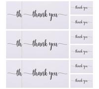 PartyKindom 150Pcs Cartes de remerciement en papier cartes de remerciement pour commande notes de merci vierges 9 x 5,5 CM adaptées aux boutiques et commerces