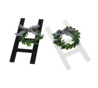 PartyKindom 2 Pcs Décoration Murale en Bois Style Rustique de Ferme pour Maison, Cadre Vintage Élégant et Pastoral, Décoration Intérieure Unique