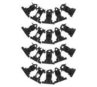PartyKindom 24pièces Lot de Isolateurs de Poteaux pour Clôture Électrique à Visser Clips Plastique Noir pour Fils et Angles Compatibles Poteaux Ronds Jusqu à Accessoires pour Clôtures