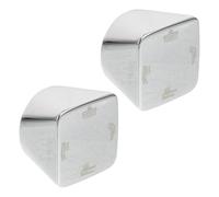 PartyKindom 2pcs Poignée de Commande à Quatre Vitesses en Métal Argenté pour Salle de Bain, Remplacement Facile du Déviateur, Design Moderne et Installation sans Effort