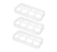 PartyKindom 4pièces Porte-œufs Pour Réfrigérateur Plastique Transparent Lot Compartiments Empilable Pour Cuisine Et Stockage Œufs