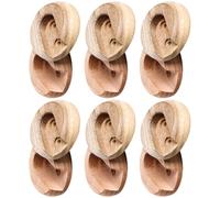 PartyKindom 6paires Supports de Tringle Bois pour Placard Lot Supports Robustes pour Penderie Sockets Bois Lisse et Sécurisé Faciles à Installer pour Chambre et Armoire