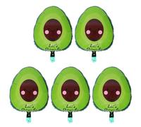 PartyKindom Ballons en Aluminium Décoration Créative pour Fête D'anniversaire Lot de 5 Forme Avocat Vert, Résistants et Réutilisables