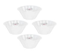 PartyKindom Boîte de Réception D'huile Récipient à Huile Rond Blanc 4 Pièces, Réservoir D'huile, en Acier Inoxydable et Plastique Facile à Installer, pour Hotte Aspirante, pour Hotte Cuisine