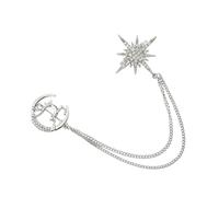 PartyKindom Broche à Chaîne en Alliage Étoile Octogonale Motif Cerf Décoratif, Broche Créative pour Vêtements, Accessoire Mode Femme, Cadeau D'anniversaire, Ornement Polyvalent Élégante
