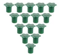 PartyKindom Capuchons de Protection pour Tiges de Bambou 12pcs en PP Vert Résistant aux Intempéries, Housse Facile à Installer pour Balises de Chemin et Bordures de Massifs