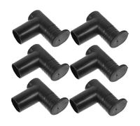 PartyKindom Connecteur de Cintre en Plastique Noir, Joint d'angle Droit Double Voie pour Portant à Vêtements, Lot de 6 Pièces, Compatible Porte-vêtements Extensibles