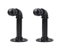 PartyKindom Crochet à Vin en Fer Noir Mural Lot de 2pcs, Support de Vin Style Industriel Rétro, Fixation Murale pour Décoration Créative et Bar à Domicile