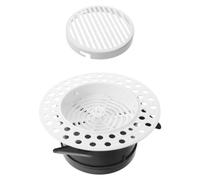 PartyKindom Diffuseur de Plafond Rond Encastré Abs Blanc, Réglage D’air | Grille Démontable, Installation Pré-encastrée, Raccordement au Conduit, Entretien Facile, Salle de Bain