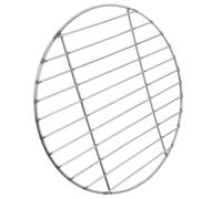 PartyKindom Grille de Barbecue Ronde en Acier Inoxydable Argentée Espacement de 2,8 Cm, Design Simple Utilisation Solide Lors Barbecues en Extérieur ou Intérieur