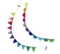 PartyKindom Guirlande Décorative en Feutre 2 Pièces Forme Demi-cercle et Triangle pour Décoration Murale Intérieure pour Fêtes et Anniversaires