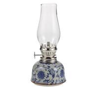PartyKindom Lampe à Huile Légère et Stable Vintage Motif en Céramique et Verre et Éclairage Quotidien Élégant pour Décoration Intérieure