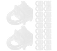 PartyKindom Lot de 150 Crochets Rideau Plastique Blanc Glisseur Intégré pour Supports Stables et Coulissage Fluide, Adapté aux Doubles Rideaux et Plafonds de Draperie