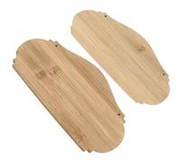 PartyKindom Lot de 2 Plaques de Magasin Vierges en Bambou à Suspendre, Surface Bois Brut, Décoration Chic Vintage pour Bar et Entrée, Panneaux DIY