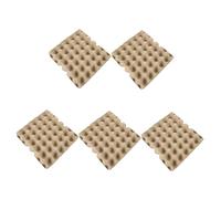 PartyKindom Lot de 5 Plateaux à Œufs en Pâte à Papier Beige pour 30 Œufs, Support Pratique et Résistant, pour Réfrigérateur et Rangement Sûr