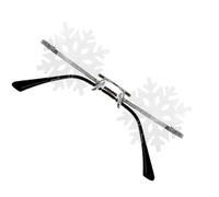 PartyKindom Lunettes de Mode Festives sans Monture Forme Flocon en PC et Métal pour Fête, Décoration de Lunettes Effet Photo Unique et Design Délicat Blanc