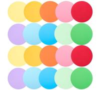 PartyKindom Marquage au Sol Rond en Papier Cartonné Coloré pour Rentrée Scolaire, 40 Gommettes Rondes Autocollantes Décoratives pour Organisation et Décoration de Salle de Classe