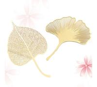 PartyKindom Marque-page Vintage en Laiton Motif de Feuille et Libellule, Lot de 2 Pièces, Décoration Fine et Élégante pour Usage Professionnel et Plusieurs styles