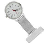 PartyKindom Montre Infirmière à Gousset, Broche de Montre en Acier Inoxydable Argenté, Design à Suspendre au Torse, pour Professionnels de Santé en Centre Médical et Autres Établissements