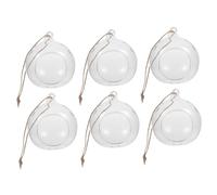 PartyKindom Photophore Lot de 6 pour Meilleure Circulation d'air en Verre Transparent Suspendu de Globe Grosse Ouverture Bougeoirs Décoratifs pour Bougies Chauffe-Plat et Décoration de Noël