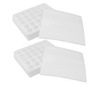 PartyKindom Plateaux de Rangement Blanc 2 Pièces pour Œufs Ménagers en Laine de Perle avec Couvercle et Design en Grille pour Usage à Domicile ou Magasin D'œufs