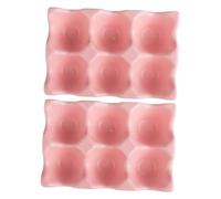 PartyKindom Porte-œufs pour Réfrigérateur en Céramique Capacité 6 Œufs Fond Antidérapant Lot de 2 Stockage Sûr Cuisine Moderne et Élégant