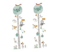 PartyKindom Sticker Mural Hauteur Garçon Fille en Pvc Forme Animaux Cartoon Unique, Autocollant Déco Murale pour Chambre Garçon et Filles Mesure de Taille Amovible sans Résidu