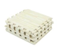 PartyKindom Tapis D'éveil Bébé Emboîtable 10 Pièces Effet Bois Blanc 30x30x1 Cm Mousse Eva Épaisse pour Chambre Salon Motricité Bébé Sécurisée