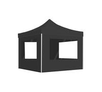 vidaXL Tente de réception professionnelle Pliable avec parois Aluminium 2×2m Anthracite