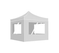 Partytent inklapbaar met wanden 2x2 m aluminium wit48934