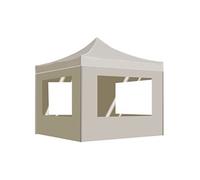 Partytent inklapbaar met wanden 3x3 m aluminium crÃme45486