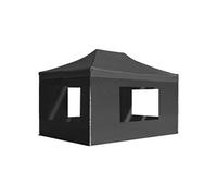 vidaXL Tente de réception professionnelle Pliable avec parois Aluminium 4,5×3m Anthracite