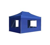 Partytent inklapbaar met wanden 4,5x3 m aluminium blauw45497