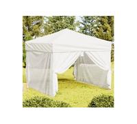 vidaXL Tente de réception pliable avec parois latérales blanc 3x3 m