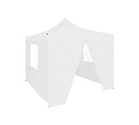 vidaXL Tente de réception professionnelle pliable 3×3 m 4 parois latérales Acier blanc