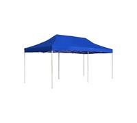 vidaXL Tente de réception professionnelle pliable aluminium 6x3 m bleue