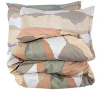 Parure 200x200 cm 50x70 percale coton LAND CRAIE multicolore 3 pièces