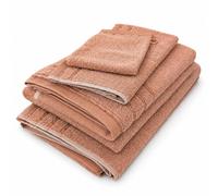Parure de bain 100% coton 500g/m² 5 pièces VIVID marron Terre-cuite
