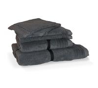Parure de bain 6 pièces JULIET Anthracite 520 g/m2