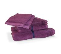 Parure de bain 6 pièces JULIET Prune 520 g/m2