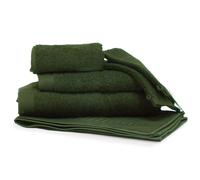 Parure de bain 6 pièces PURE Kaki 550 g/m2