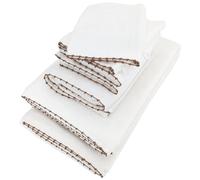 Parure de bain 7 pièces collection ORLA pur coton avec picueta beige