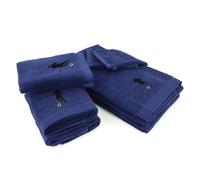 Parure de bain 8 pièces 100% coton 550 g/m2 PURE FOOTBALL Bleu Marine